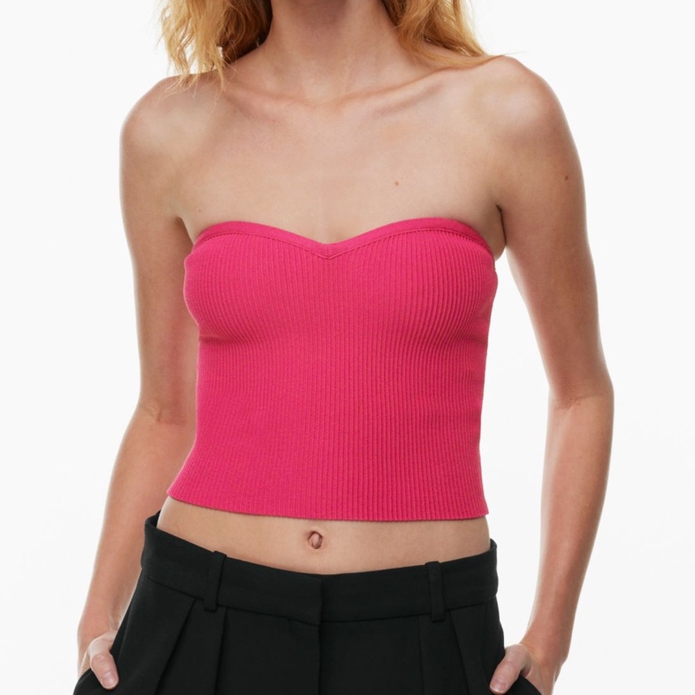 Sculpt knit sweetheart tube top